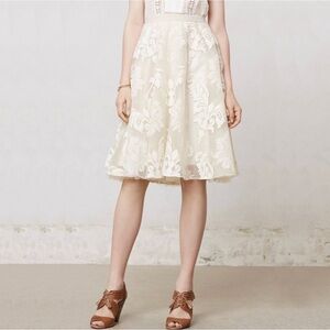 Anthropologie Yoana Baraschi Emeline Embroidered Tulle Skirt